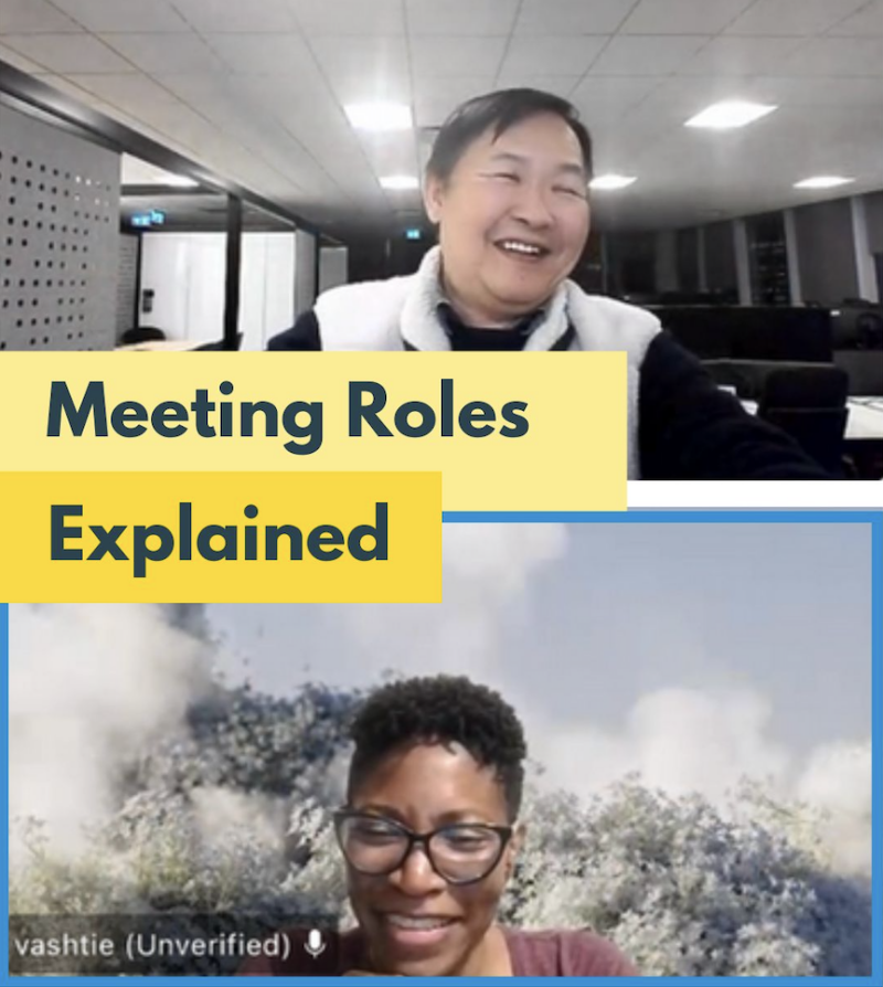 Toastmaster meeting roles explained. Weston-Mount Dennis Toastmasters Club
